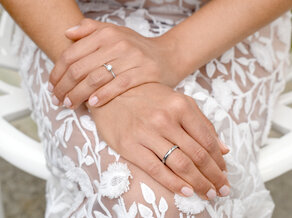 Engagement ring Grace Petite in 18K white gold with diamonds 0.43ct G/SI