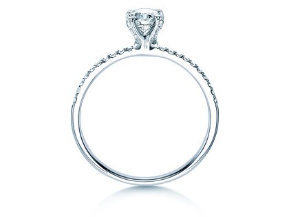Engagement ring Grace in 18K white gold with diamonds 0.70ct G/SI