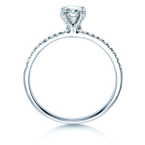 Engagement ring Grace in 18K white gold with diamonds 0.70ct G/SI