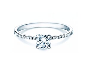 Engagement ring Grace in 18K white gold with diamonds 0.70ct G/SI