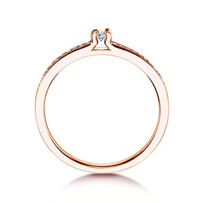 Engagement ring Modern Pavé in 18K rosé gold with diamonds 0.15ct G/SI