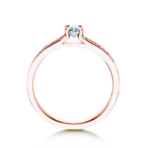 Engagement ring Modern Pavé in 14K rosé gold with diamonds 0.35ct G/SI