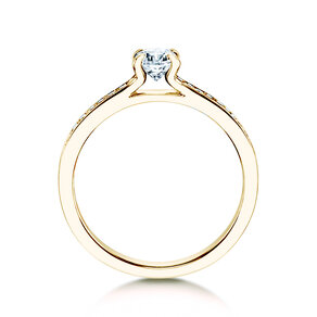Engagement ring Modern Pavé in yellow gold