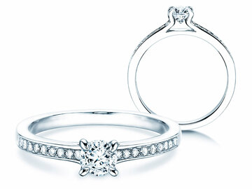 Engagement ring Modern Pavé in platinum