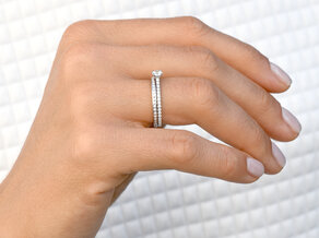 Engagement ring Pure Diamond in 18K white gold with diamonds 0.49ct G/SI