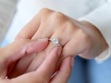 Engagement ring Pure Diamond in 18K white gold with diamonds 1.17ct G/SI