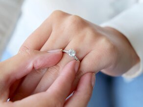 Engagement ring Pure Diamond in 18K white gold with diamonds 1.17ct G/SI