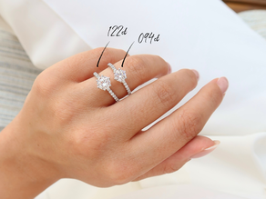 Engagement ring Royal Pavé in 9K white gold with natural diamonds 1.22ct G/SI