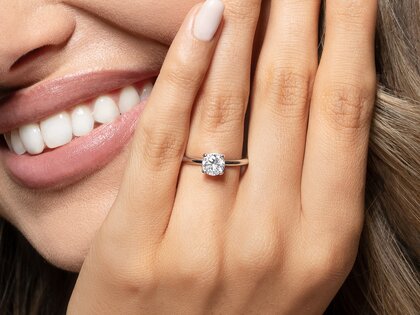 Engagement ring Classic 4 in 14K yellow gold with diamond 0.75ct G/SI
