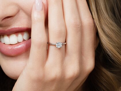 Engagement ring Classic 4 in 14K yellow gold with diamond 0.75ct G/SI