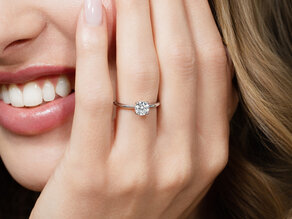 Engagement ring Classic 4 in 14K yellow gold with diamond 0.75ct G/SI