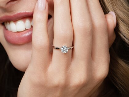 Engagement ring Classic 4 in 14K yellow gold with diamond 1.00ct G/SI