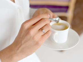 Engagement ring Classic 4 in 14K white gold with lab-grown diamond 0.50ct E/VS