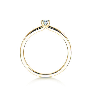 Engagement ring Classic 4 in 14K yellow gold with diamond 0.10ct H/SI