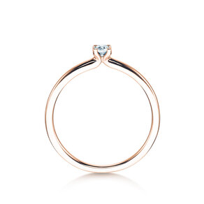 Engagement ring Classic 4 in 18K rosé gold with diamond 0.10ct H/SI