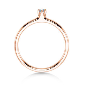 Engagement ring Classic 6 in 14K rosé gold with diamond 0.05ct G/IF