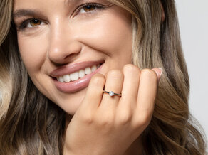 Engagement ring Classic 6 in 14K yellow gold with diamond 0.20ct G/SI