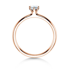 Engagement ring Classic 6 in 9K rosé gold with diamond 0.25ct G/SI