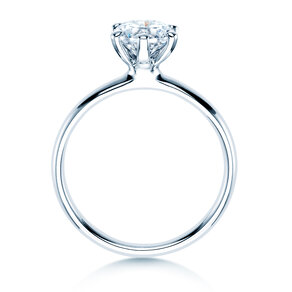Engagement ring Classic 6 in 14K white gold with lab-grown diamond 1.00ct E/VS