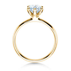 Engagement ring Classic 6 in 14K yellow gold with lab-grown diamond 1.00ct E/VS
