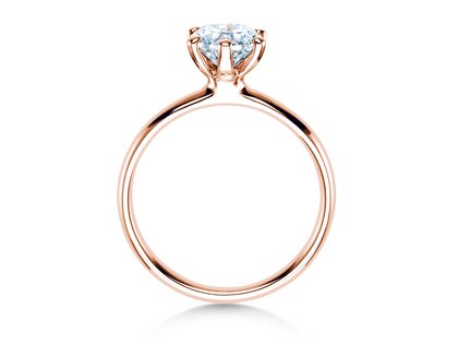 Engagement ring Classic 6 in 18K rosé gold with diamond 1.00ct G/VS