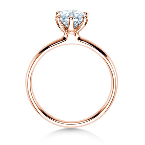 Engagement ring Classic 6 in 18K rosé gold with diamond 1.00ct G/VS