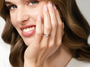 Engagement ring Classic 6 in 14K white gold with diamond 0.40ct G/SI