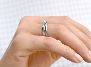 Engagement ring Classic 6 in 9K white gold with lab-grown diamond 0.50ct E/VS