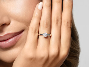 Engagement ring Classic 6 in 14K yellow gold with diamond 0.75ct H/SI