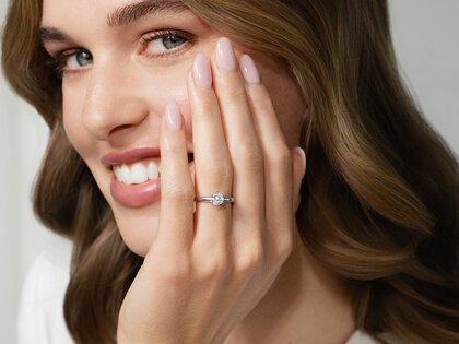 Engagement ring Classic 6 in 14K yellow gold with diamond 0.75ct H/SI