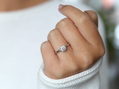 Engagement ring Classic 6 in 18K white gold with diamond 2.50ct H/SI