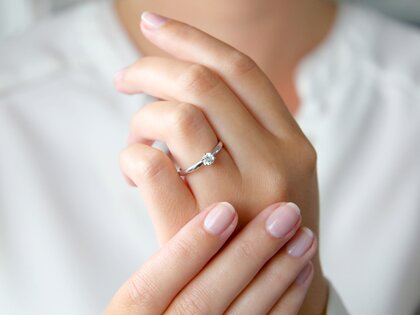 Engagement ring Classic 6 in 14K white gold with diamond 0.40ct G/SI