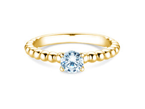 Engagement ring Classic Beads in 18K yellow gold with diamond 0.60ct H/SI