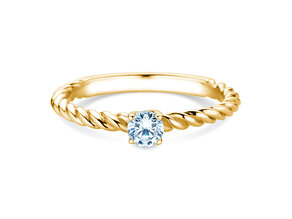 Engagement ring Classic Loop in 14K yellow gold with lab-grown diamond 0.25ct E/VS