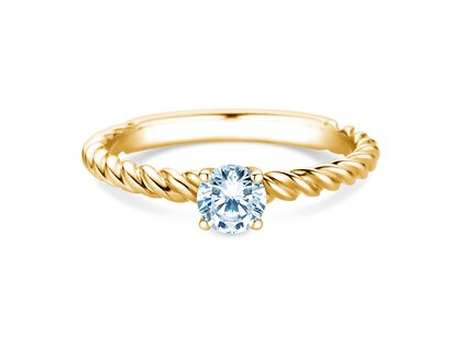 Engagement ring Classic Loop in 9K yellow gold with diamond 0.30ct H/SI