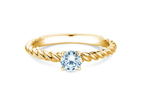 Engagement ring Classic Loop in 9K yellow gold with diamond 0.30ct H/SI