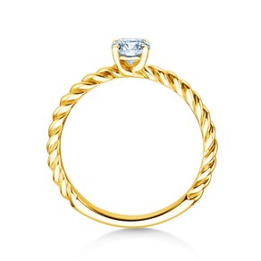 Engagement ring Classic Loop in 9K yellow gold with diamond 0.30ct H/SI