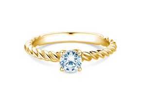 Engagement ring Classic Loop in 18K yellow gold with diamond 0.60ct H/SI