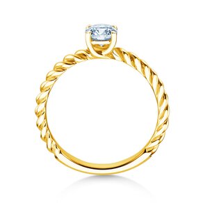 Engagement ring Classic Loop in 18K yellow gold with diamond 0.60ct H/SI