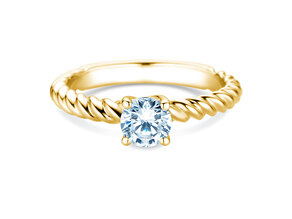 Engagement ring Classic Loop in 14K yellow gold with lab-grown diamond 0.75ct E/VS
