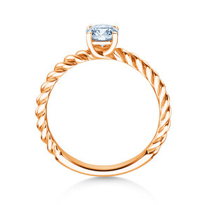 Engagement ring Classic Loop in 9K rosé gold with diamond 0.50ct H/SI