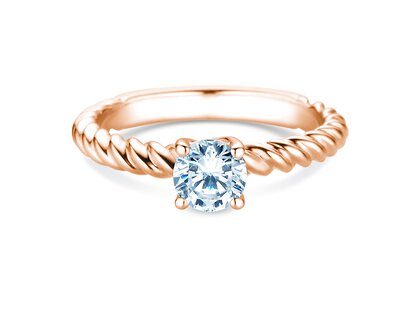 Engagement ring Classic Loop in 9K rosé gold with diamond 1.00ct H/SI