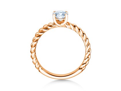 Engagement ring Classic Loop in 9K rosé gold with diamond 1.00ct H/SI