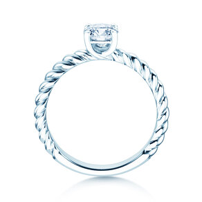 Engagement ring Classic Loop in 18K white gold with diamond 0.60ct H/SI