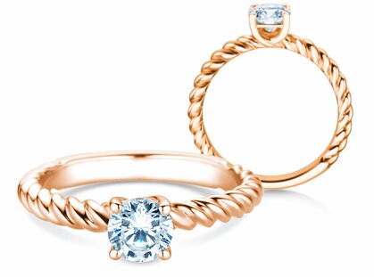 Engagement ring Classic Loop in 14K rosé gold with diamond 1.00ct G/SI