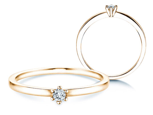 Engagement ring Classic Petite in white gold