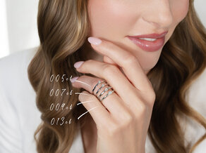 Engagement ring Classic Petite in 14K rosé gold with diamond 0.07ct G/SI