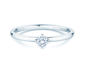 Engagement ring Compass in 14K white gold with diamond 0.15ct G/SI