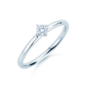 Engagement ring Compass in 14K white gold with diamond 0.15ct G/SI