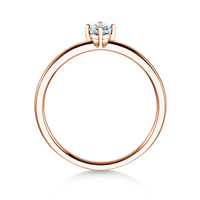 Engagement ring Compass in 14K rosé gold with diamond 0.15ct G/SI